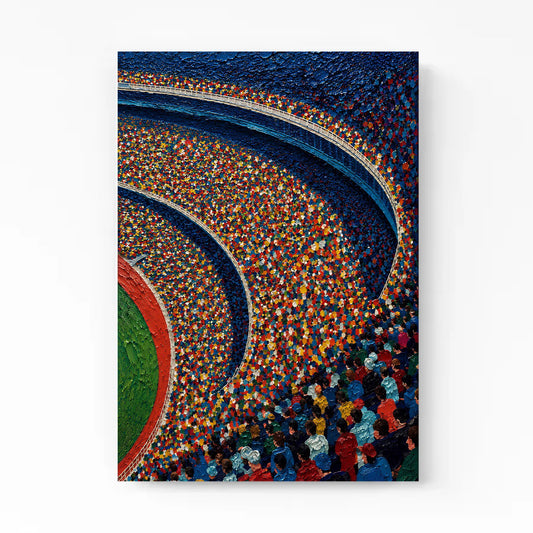 Stadium Crowd Canvas | Textured Acrylic Wall Art